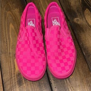 Hot pink checkered vans